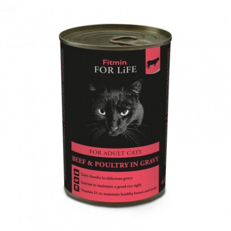 Корм для кошек Fitmin tin adult beef 415g * 12