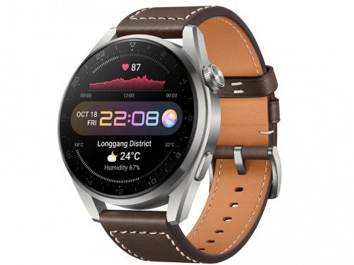 Умные часы Huawei Watch 3 Pro Gray with Brown Leather strap