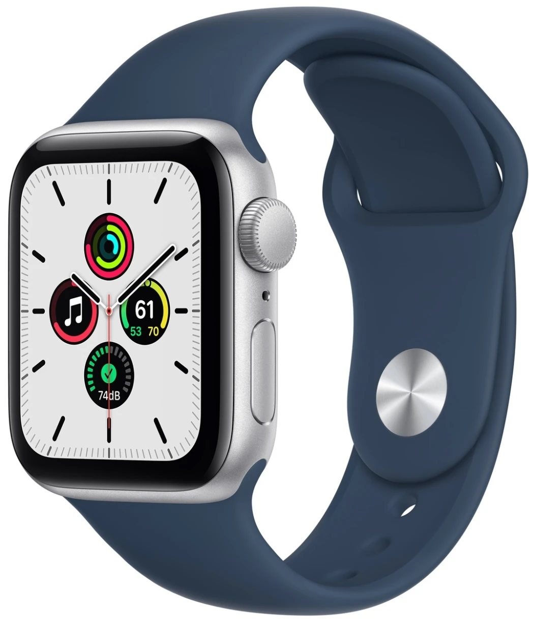 Ceas inteligent Apple Watch SE (2020)GPS 40mm MKNY3 Silver Aluminium Case with Abyss Blue Sport Band