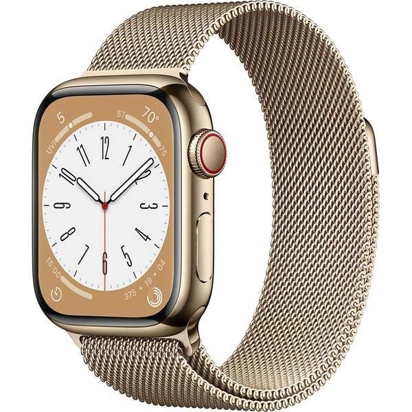 Умные часы Apple Watch Series 8 45mm MNKQ3 GPS + LTE Gold S. Steel Case