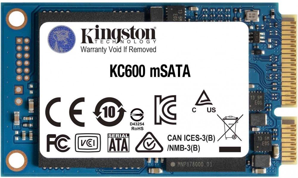 Накопитель SSD Kingston KC600 mSATA 256Gb