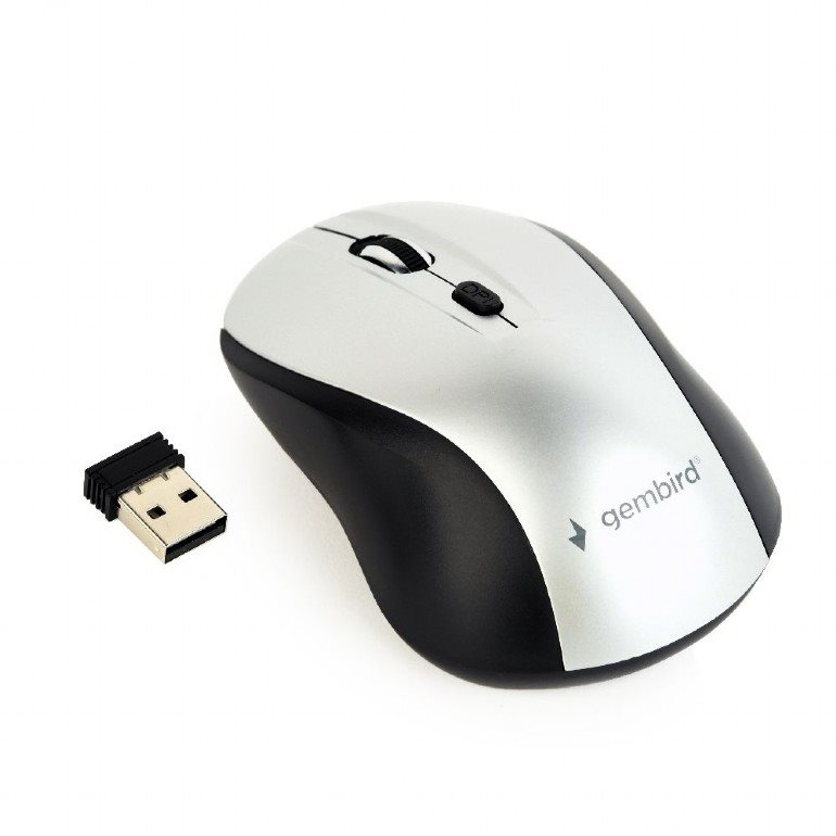 Mouse Gembird MUSW-4B-02-BS Black, Silver