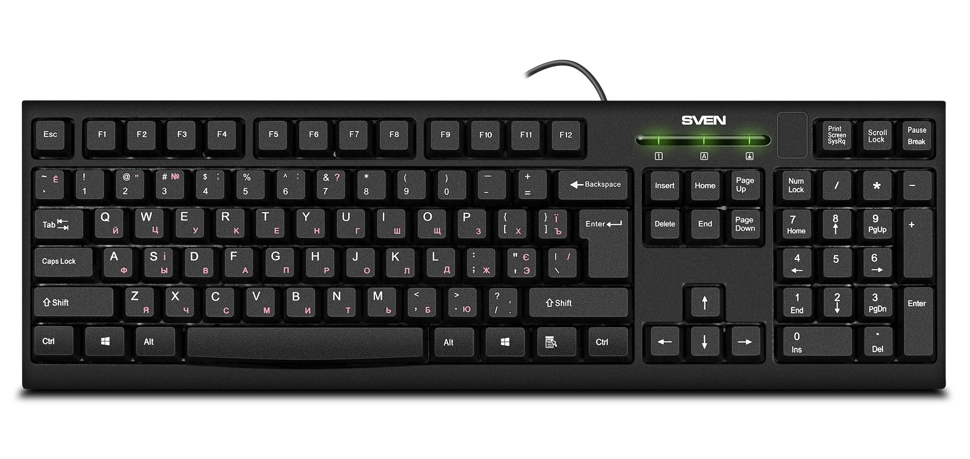 Клавиатура SVEN KB-S300 Black RU EN