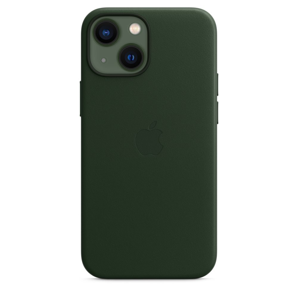 Husă Original iPhone 13 mini Leather Case with MagSafe Sequoia Green