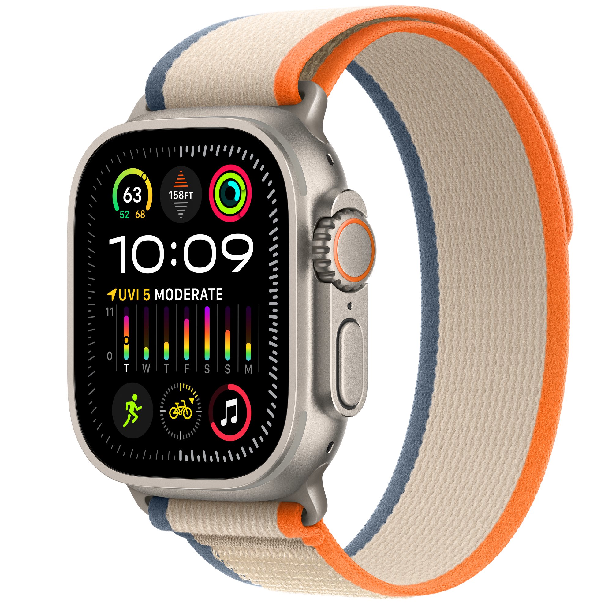Умные часы Apple Watch Ultra 2 GPS + LTE 49mm MRF23 Titanium Case Orange/Beige Trail Loop M/L