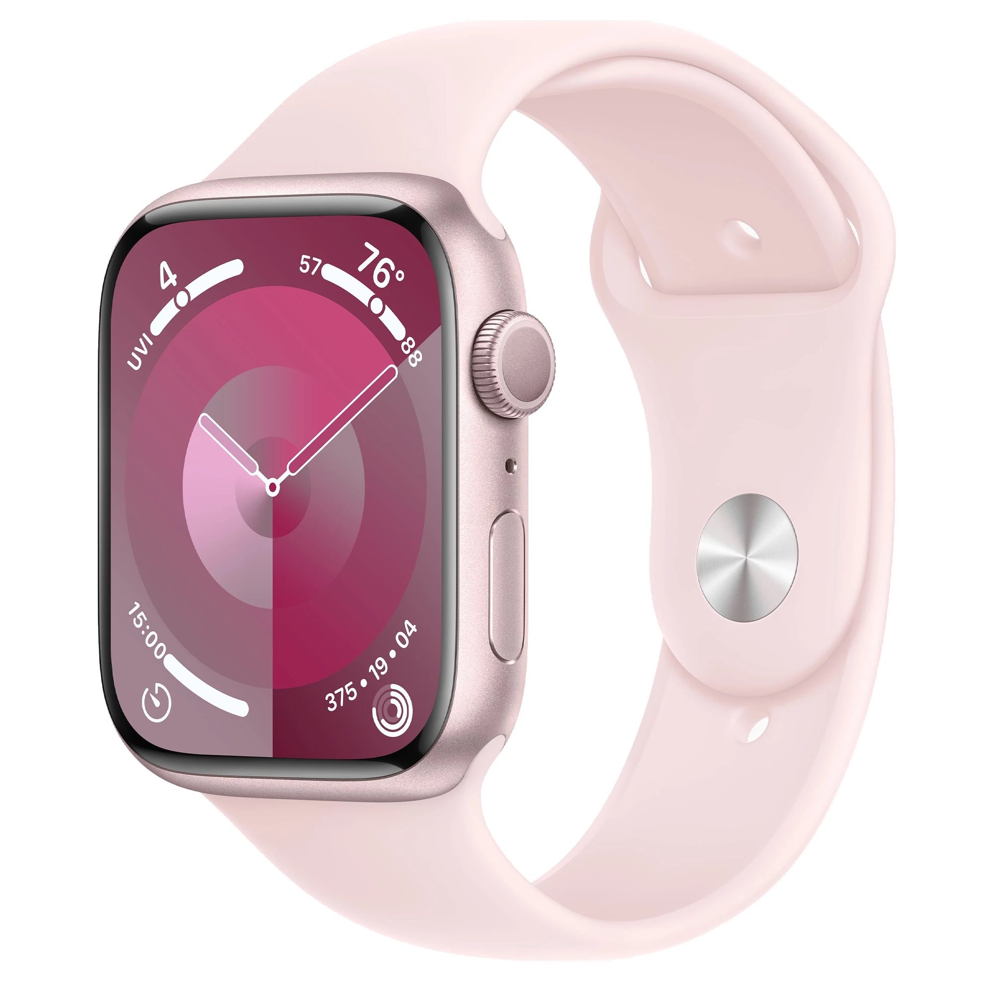 Ceas inteligent Apple Watch Series 9 GPS 45mm MR9G3 Light Pink Sport Band S/M