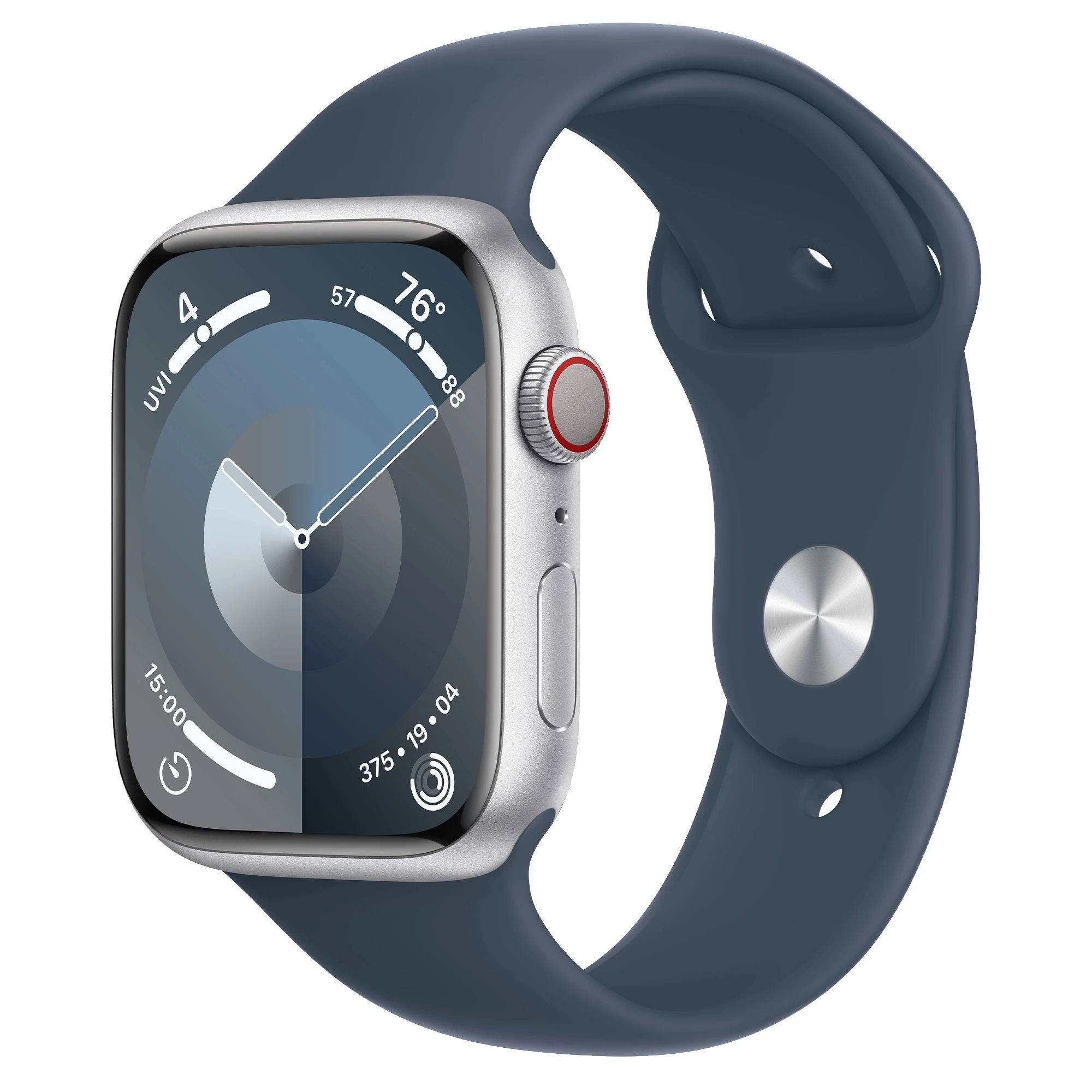 Ceas inteligent Apple Watch Series 9 GPS + LTE 45mm MRMG3 Storm Blue Sport Band S/M