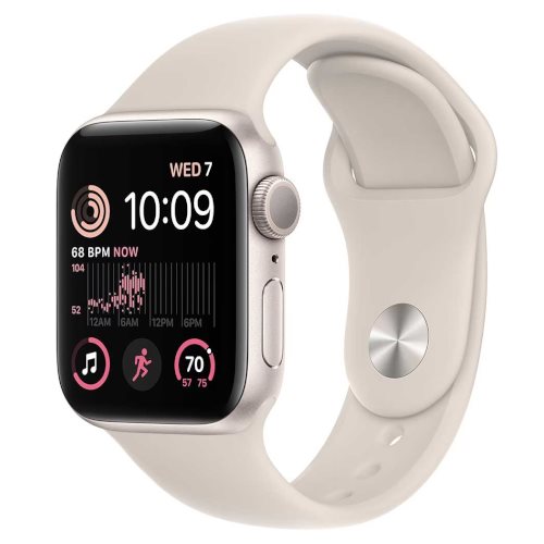 Умные часы Apple Watch SE (2023) GPS 44mm MRE43 Starlight Al.Case, Starlight Sport Band S/M