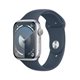 Умные часы Apple Watch Series 9 GPS 45mm MR9E3 Silver Aluminium Case, Storm Blue Sport Band M/L