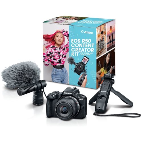 Фотоаппарат Canon EOS R50 Content Creator Kit Black+ RF-S 18-45mm f/4.5-6.3 IS STM